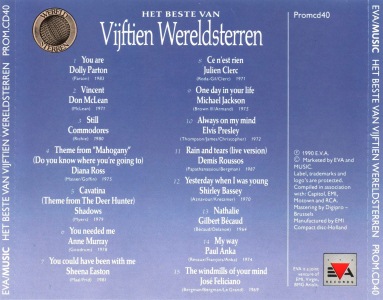 Het Beste Van Vijftien Wereldsterren - Netherlands 1990 - EVA/Music Prom.CD40