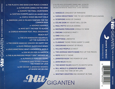 Die Hit-Giganten - Pop & Rock Hymnen - Germany 2010 - Sony Music
