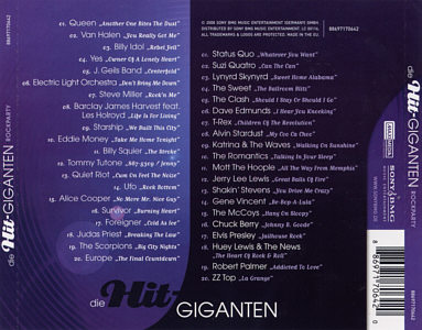 Die Hit-Giganten - Rockparty - Germany 2008 - Sony-BMG