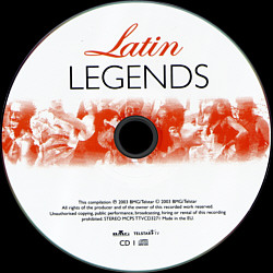 Latin Legeneds - EU 2003 - Telstar & BMG TTVCD3271 - Elvis Presley Various Artist CD