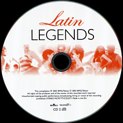 Latin Legeneds - EU 2003 -  Telstar & BMG TTVCD3271 - Elvis Presley Various Artist CD
