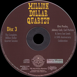 Million Dollar Quartet 50th Anniversary Celebration - USA 2011 - Sony Music / Readers's Digest 88697841112 -  Elvis Presley Various Artists CD