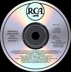 Nipper's Greatest Hits - The 60's Volume 1 - Direct Marketing - USA 1988 - BMG 8474-2-R