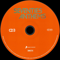 Seventies Anthems - Sony Music DMGTV068 - UK 2018 -  Elvis Presley Various Artists CD