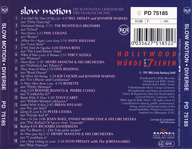 Slow Motion - Die Schnsten Lieder Der Filmgeschichte - Germany 1991 - BMG PD 75185 - Elvis Presley CD Various Artist