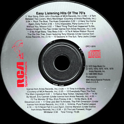 Solid Gold Hits Of The 70's - USA 1988 - BMG DPC1-0816 - Elvis Presley Various Artist CD