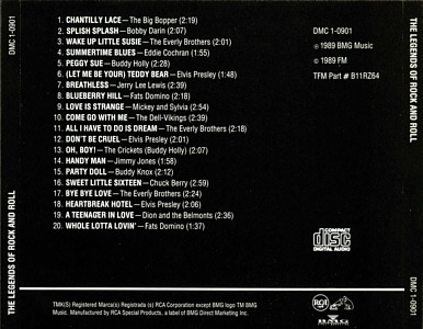 The Legends Of Rock And Roll  (Dick Clark's American Bandstand) - USA 1989 - BMG  - Elvis Presley CD Various Artists