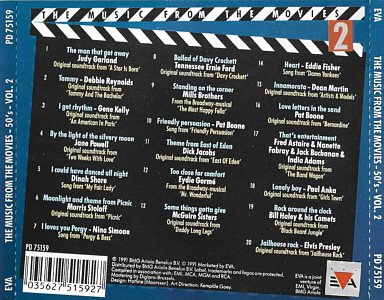 The Music From The Movies - Vol. 2 - Netherlands 1991 - EVA Records PD 75159 - Elvis Presley Various Artist CD