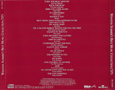 Winston Summer's Best Music Collection / 70's - USA 1992 - BMG DPC1-0816W - Elvis Presley Various Artist CD